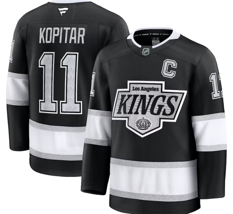 Los Angeles Kings 11 Anze Kopitar Home Premium Jersey Black