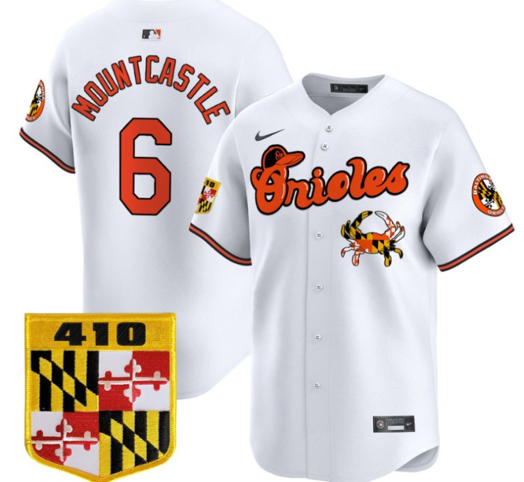 Ryan Mountcastle Jersey 6 Baltimore Orioles 410 Chesapeake Crab Patch Limited Stitched White