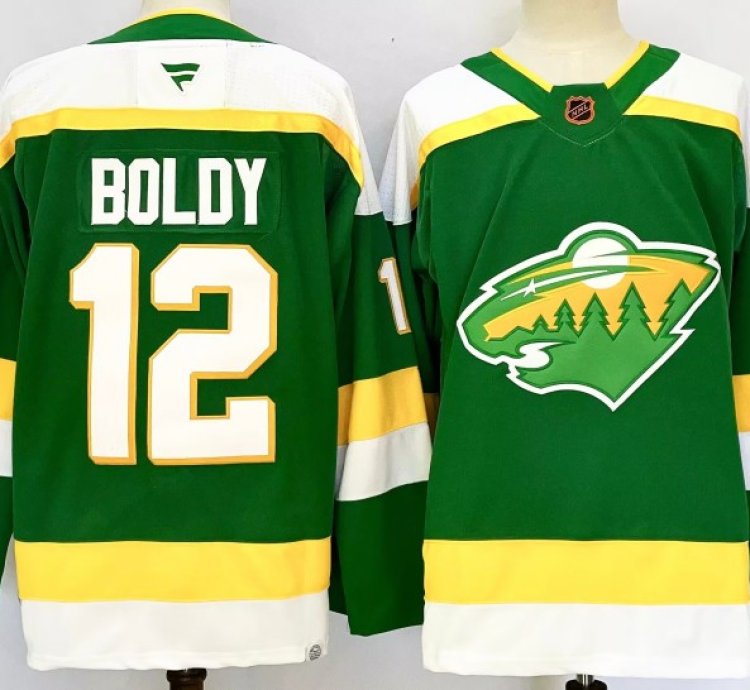 Minnesota Wild 12 Matt Boldy Jersey Stitched