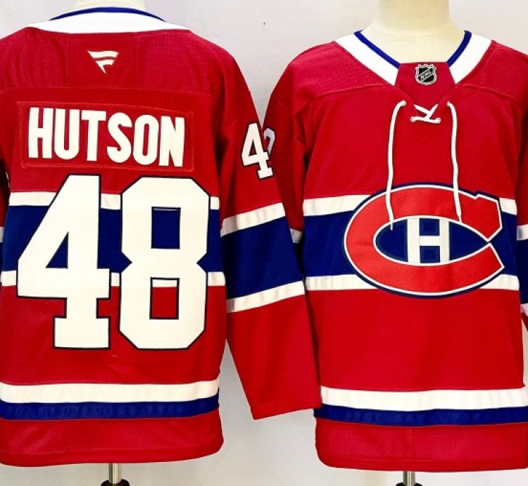 Montreal Canadiens 48 Lane Hutson Jersey Stitched