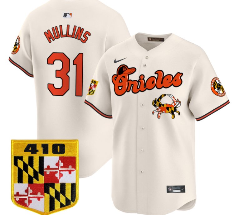 Cedric Mullins Jersey 31 Baltimore Orioles 410 Chesapeake Crab Patch Limited Stitched Cream