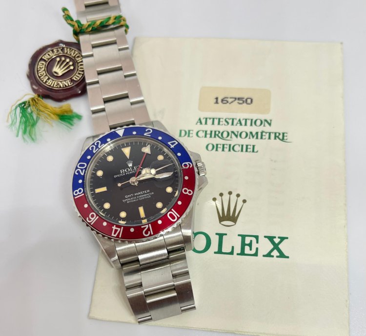 Rolex Gmt-master 16750 Nos Stickets Unique