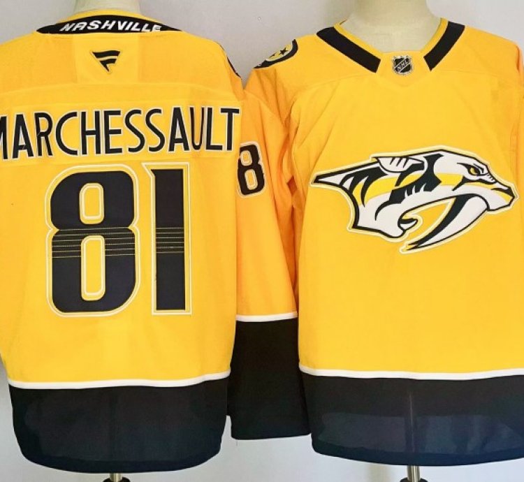Nashville Predators 81 Jonathan Marchessault Jersey Stiched