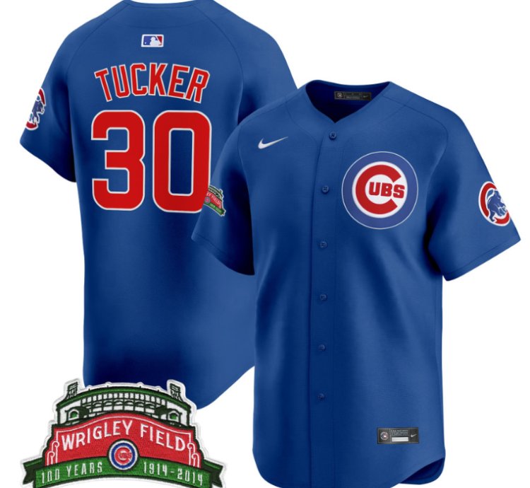 Kyle Tucker Jersey 30 Chicago Cubs Wrigley Field Style Vapor Premier Limited All Stitched Royal