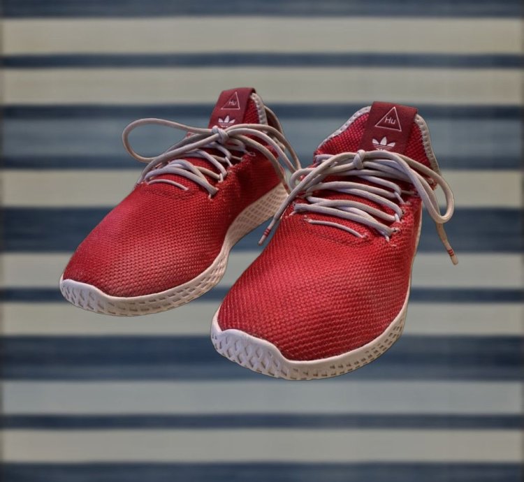 Adidas Pharrell Hu Tennis Sneakers Women Size 6 Red Casual Cq2301