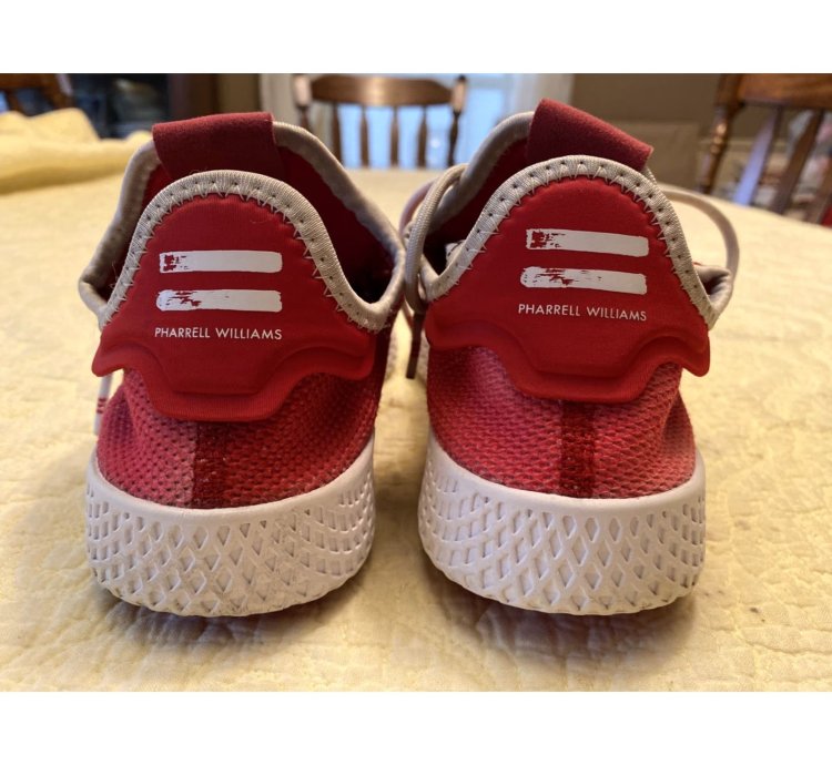 Adidas Pharrell Hu Tennis Sneakers Women Size 6 Red Casual Cq2301