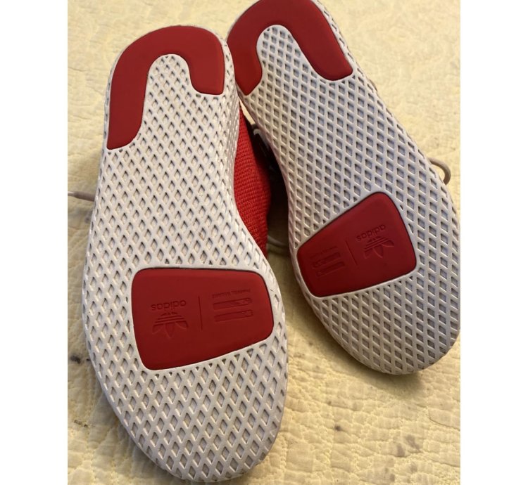 Adidas Pharrell Hu Tennis Sneakers Women Size 6 Red Casual Cq2301
