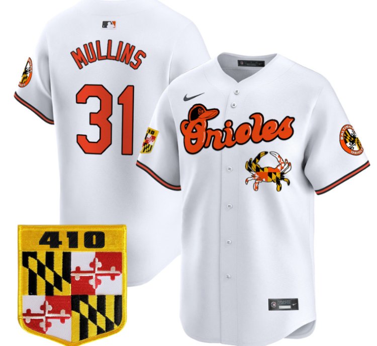 Cedric Mullins Jersey 31 Baltimore Orioles 410 Chesapeake Crab Patch Limited Stitched White