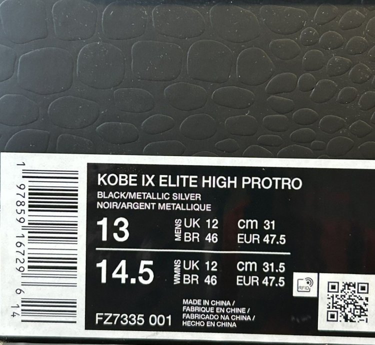 Ds Nike Kobe 9 Elite Protro Masterpiece