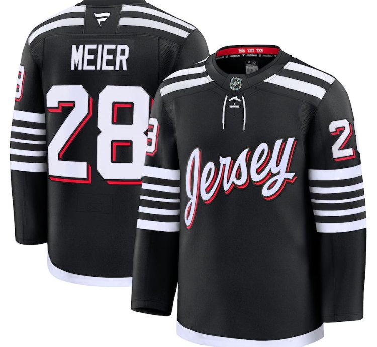New Jersey Devils 28 Timo Meier Alternate Premium Jersey Black