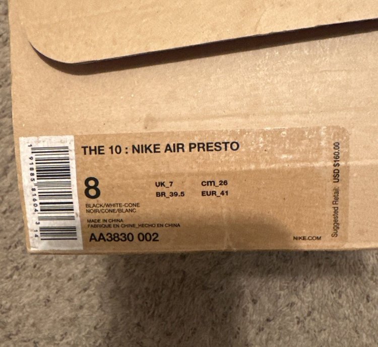Nike Off White Presto