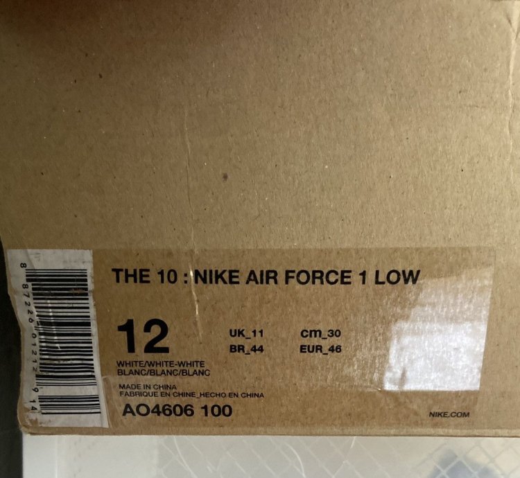 Nike Off-white Air Force 1 the Ten