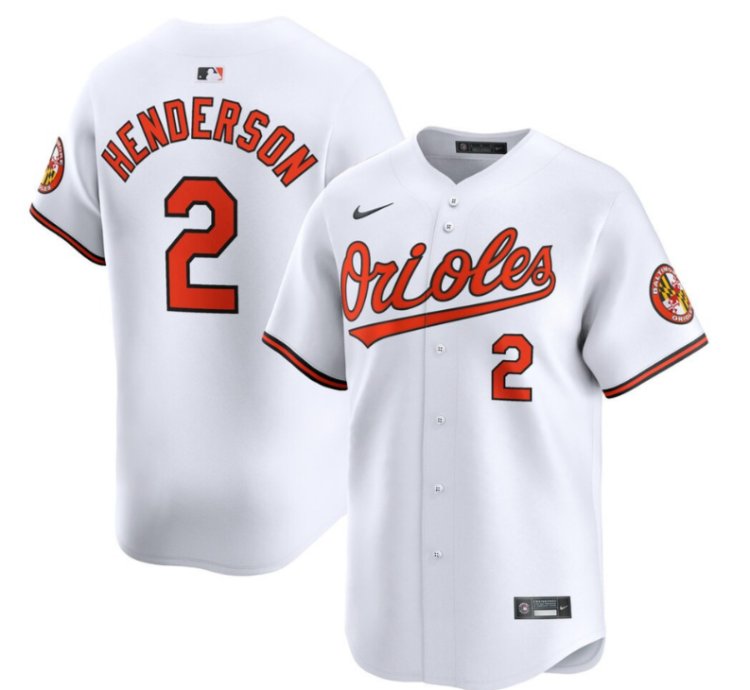 Gunnar Henderson Jersey 2 Baltimore Orioles White - All Stitched