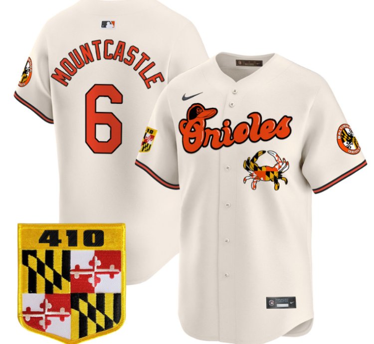 Ryan Mountcastle Jersey 6 Baltimore Orioles 410 Chesapeake Crab Patch Limited Stitched Cream