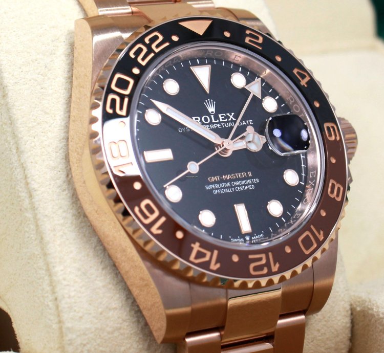 Rolex Gmt-master Ii 126715 Root Beer 18k Rose Gold Ceramic Box Papers Unworn