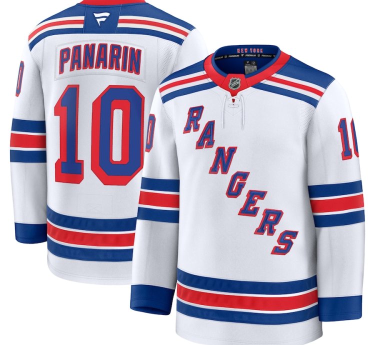 New York Rangers 10 Artemi Panarin Away Premium Jersey White