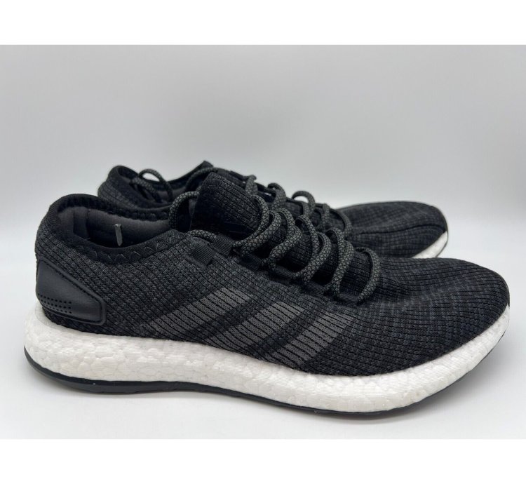 Adidas Pureboost Core Black White Athletic Running Mens Sz 8