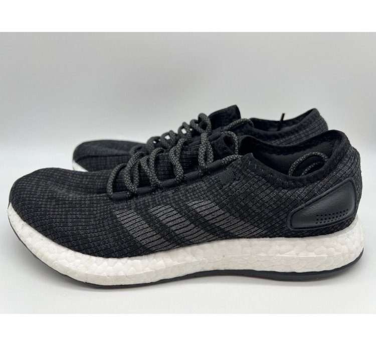 Adidas Pureboost Core Black White Athletic Running Mens Sz 8
