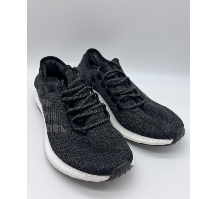 Adidas Pureboost Core Black White Athletic Running Mens Sz 8