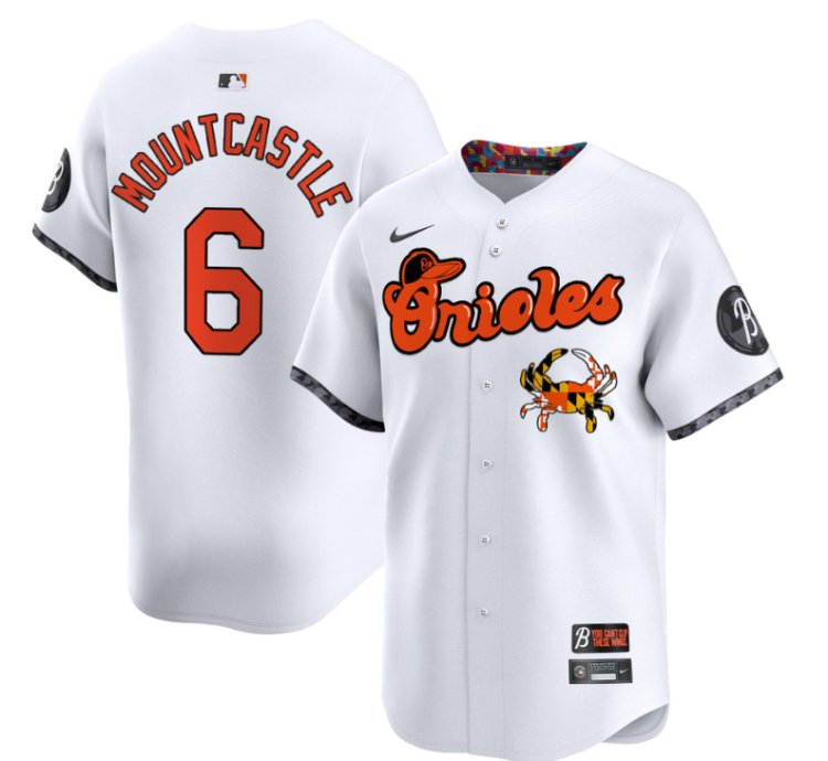 Ryan Mountcastle Jersey 6 Baltimore Orioles Maryland Blue Crab Vapor Stitched White