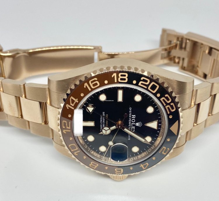 Rolex Gmt-master Ii 126715chnr Full Set Rose Gold