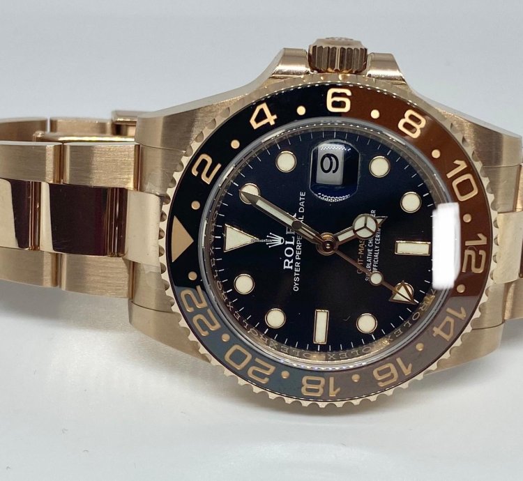 Rolex Gmt-master Ii 126715chnr Full Set Rose Gold