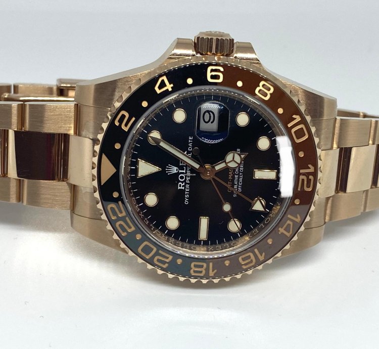 Rolex Gmt-master Ii 126715chnr Full Set Rose Gold