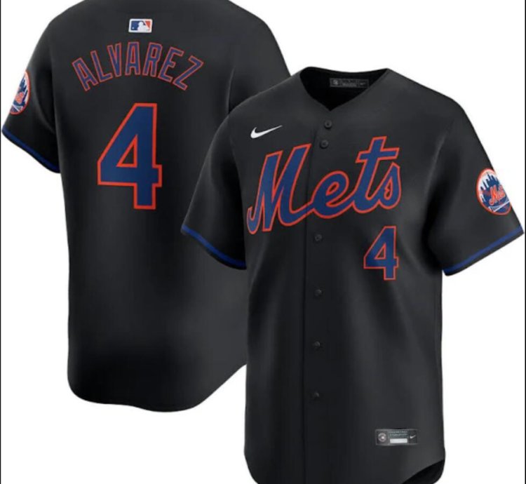 New York Mets 4 Francisco Alvarez Jersey Stitched Black