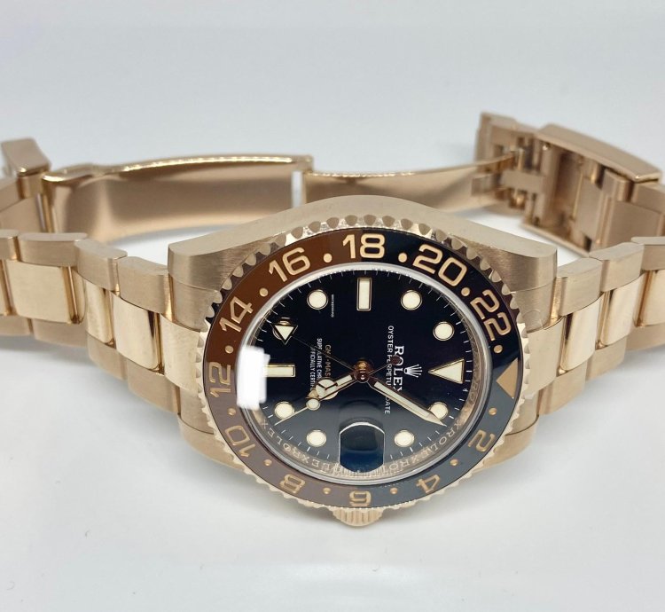 Rolex Gmt-master Ii 126715chnr Full Set Rose Gold