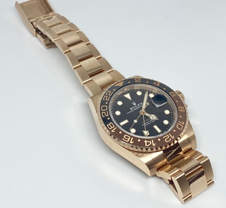 Rolex Gmt-master Ii 126715chnr Full Set Rose Gold