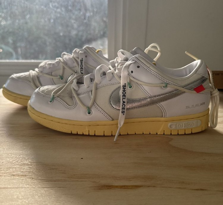 Nike Off-white Dunk Low Lot 01 Of 50 Shoes Size 9