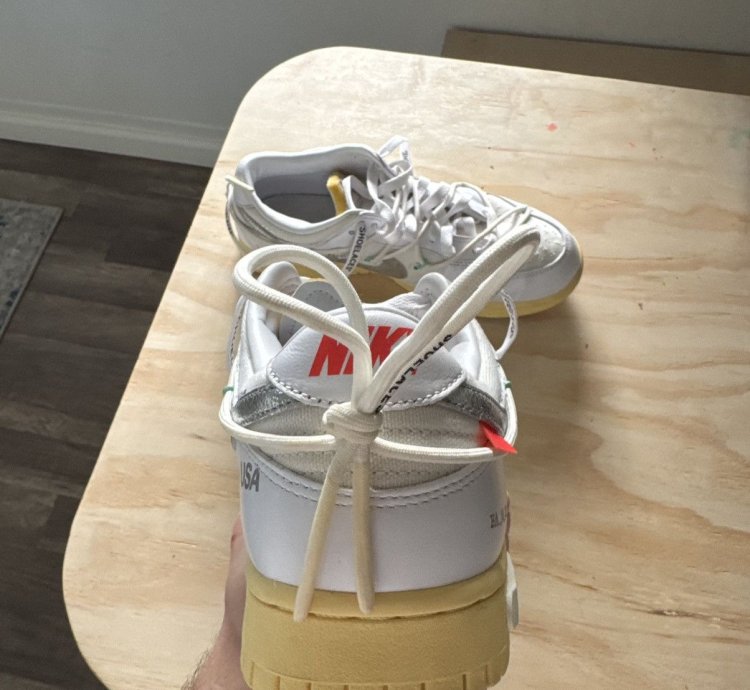 Nike Off-white Dunk Low Lot 01 Of 50 Shoes Size 9