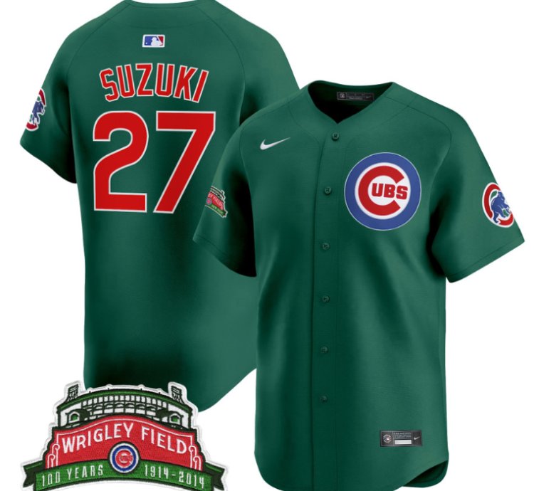 Seiya Suzuki Jersey 27 Chicago Cubs Wrigley Field Style Vapor Premier Limited Stitched
