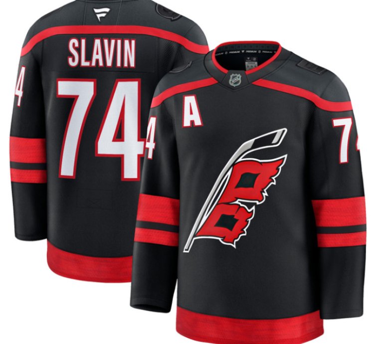 Jaccob Slavin Jersey 74 Carolina Hurricanes Premium All Stitched Black