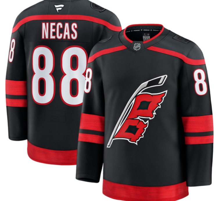 Martin Necas Jersey 88 Carolina Hurricanes Premium All Stitched Black