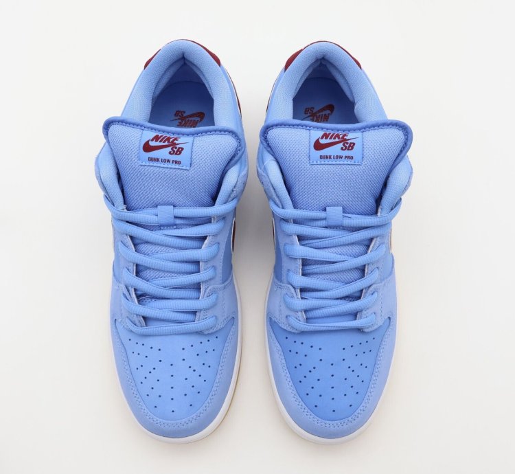 Nike Sb Dunk Phillies Valor Blue Team Maroon Burgundy - Dq4040-400