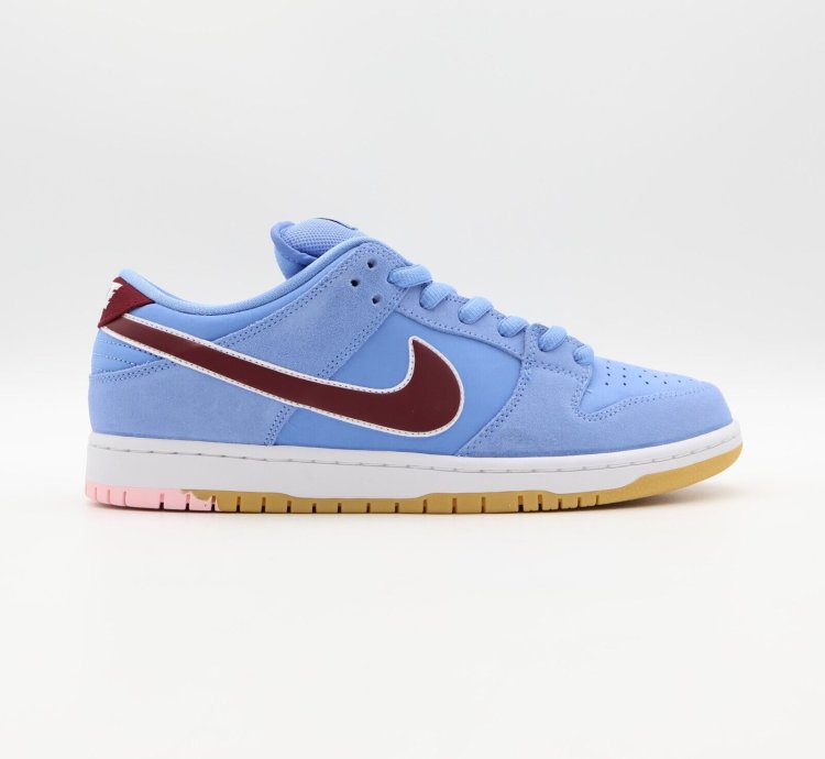Nike Sb Dunk Phillies Valor Blue Team Maroon Burgundy - Dq4040-400