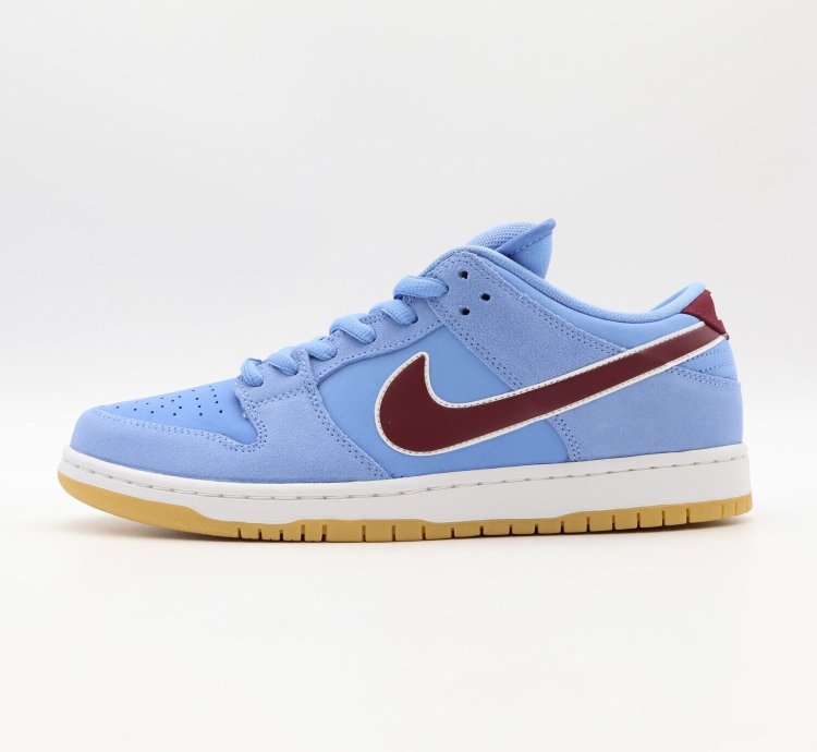 Nike Sb Dunk Phillies Valor Blue Team Maroon Burgundy - Dq4040-400