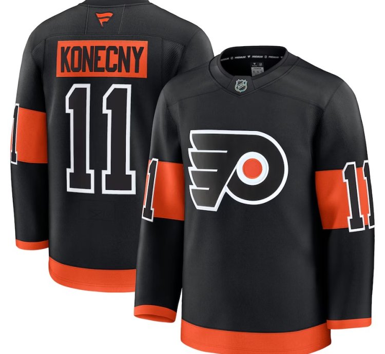 Philadelphia Flyers 11 Travis Konecny Alternate Premium Jersey Black