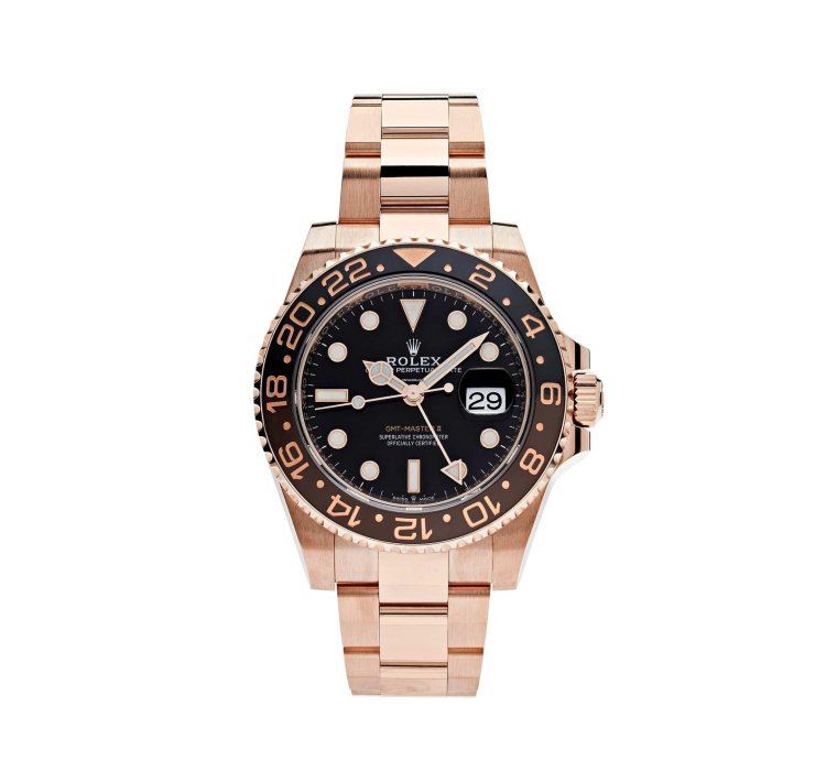 Rolex Gmt-master Ii 126715chnr Root Beer Rose Gold Black Dial 2023
