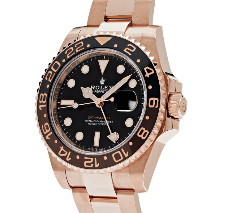 Rolex Gmt-master Ii 126715chnr Root Beer Rose Gold Black Dial 2023