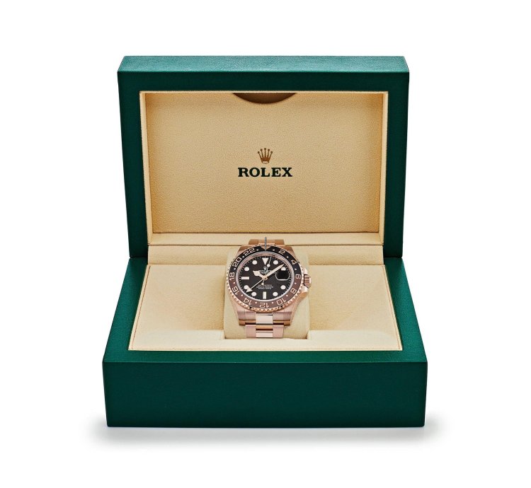 Rolex Gmt-master Ii 126715chnr Root Beer Rose Gold Black Dial 2023