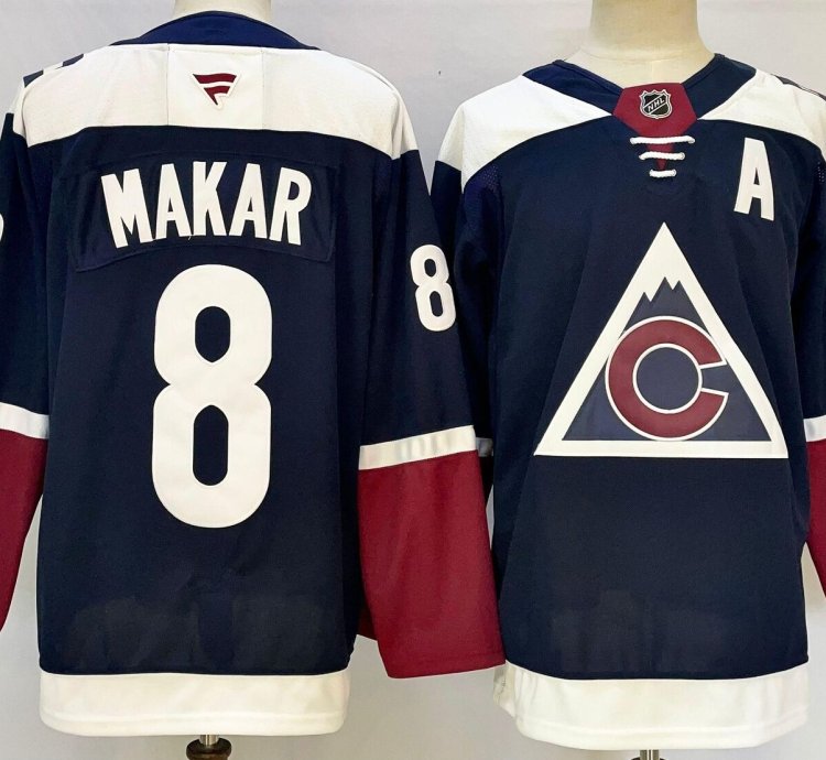 Mens Cale Makar Jersey 8 Colorado Avalanche Navy All Stitched