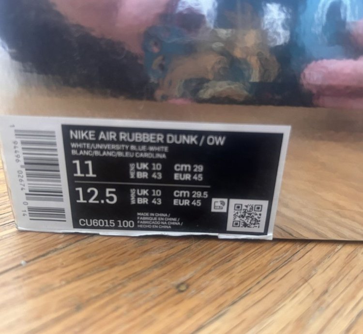 Nike Off-white Rubber University Blue Dunk