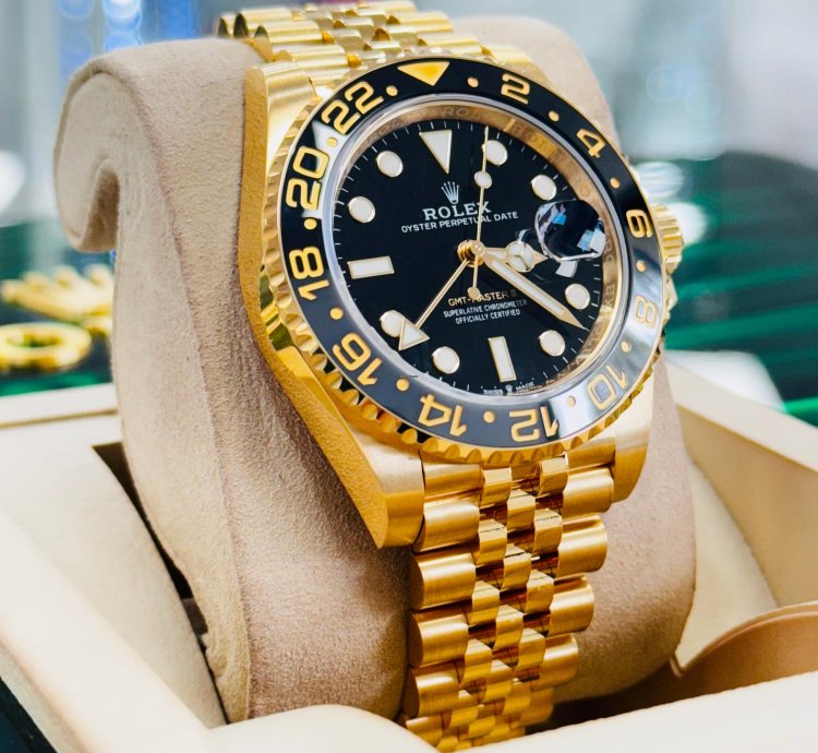 Rolex Gmt-master Ii 126718grnr 18k Yellow Gold Jubilee Bracelet Watch Box Papers Unworn