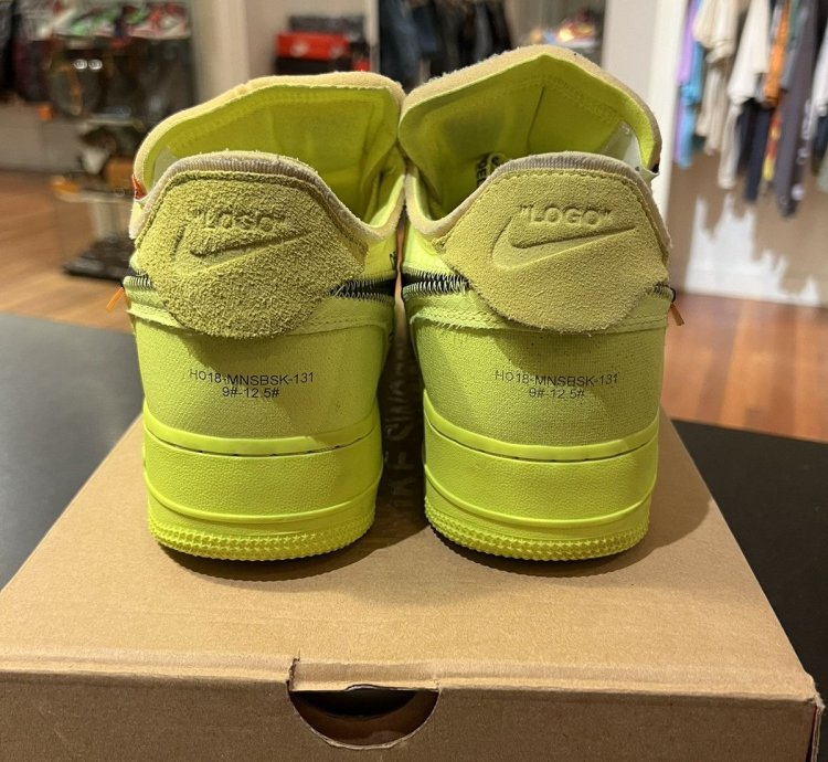 Nike Off-white Volt Air Force One