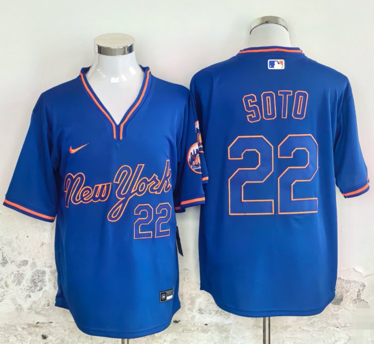 New York Mets 22 Juan Soto Jersey Stitched 2025 Pullover