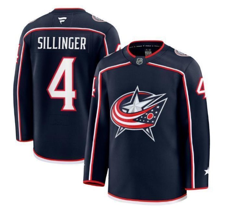 Mens Cole Sillinger Jersey 4 Columbus Blue Jackets Navy All Stitched