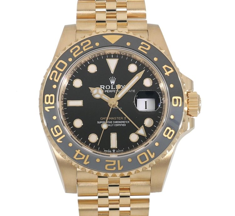 Rolex Gmt-master Ii 126718grnr Automatic Yellow Gold Like New Unworn