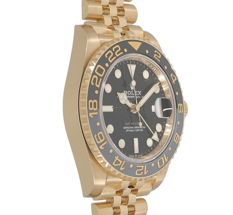 Rolex Gmt-master Ii 126718grnr Automatic Yellow Gold Like New Unworn